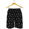 Black And White Ballet Pattern Print Men's Shorts