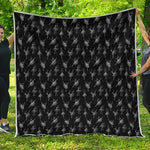 Black And White Ballet Pattern Print Quilt