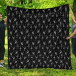 Black And White Ballet Pattern Print Quilt