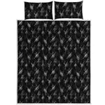 Black And White Ballet Pattern Print Quilt Bed Set