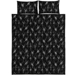 Black And White Ballet Pattern Print Quilt Bed Set