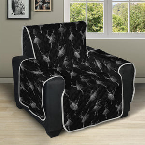 Black And White Ballet Pattern Print Recliner Protector