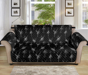 Black And White Ballet Pattern Print Sofa Protector