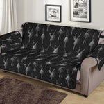 Black And White Ballet Pattern Print Sofa Protector