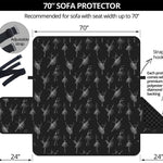 Black And White Ballet Pattern Print Sofa Protector