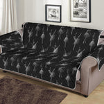 Black And White Ballet Pattern Print Sofa Protector