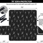 Black And White Ballet Pattern Print Sofa Protector