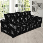 Black And White Ballet Pattern Print Sofa Slipcover