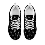 Black And White Ballet Pattern Print White Sneakers