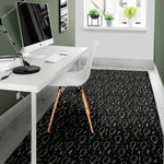 Black And White Balloon Pattern Print Area Rug