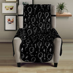 Black And White Balloon Pattern Print Armchair Protector