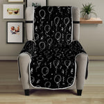 Black And White Balloon Pattern Print Armchair Protector