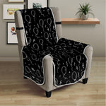 Black And White Balloon Pattern Print Armchair Protector