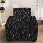 Black And White Balloon Pattern Print Armchair Slipcover