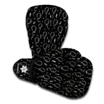 Black And White Balloon Pattern Print Boxing Gloves