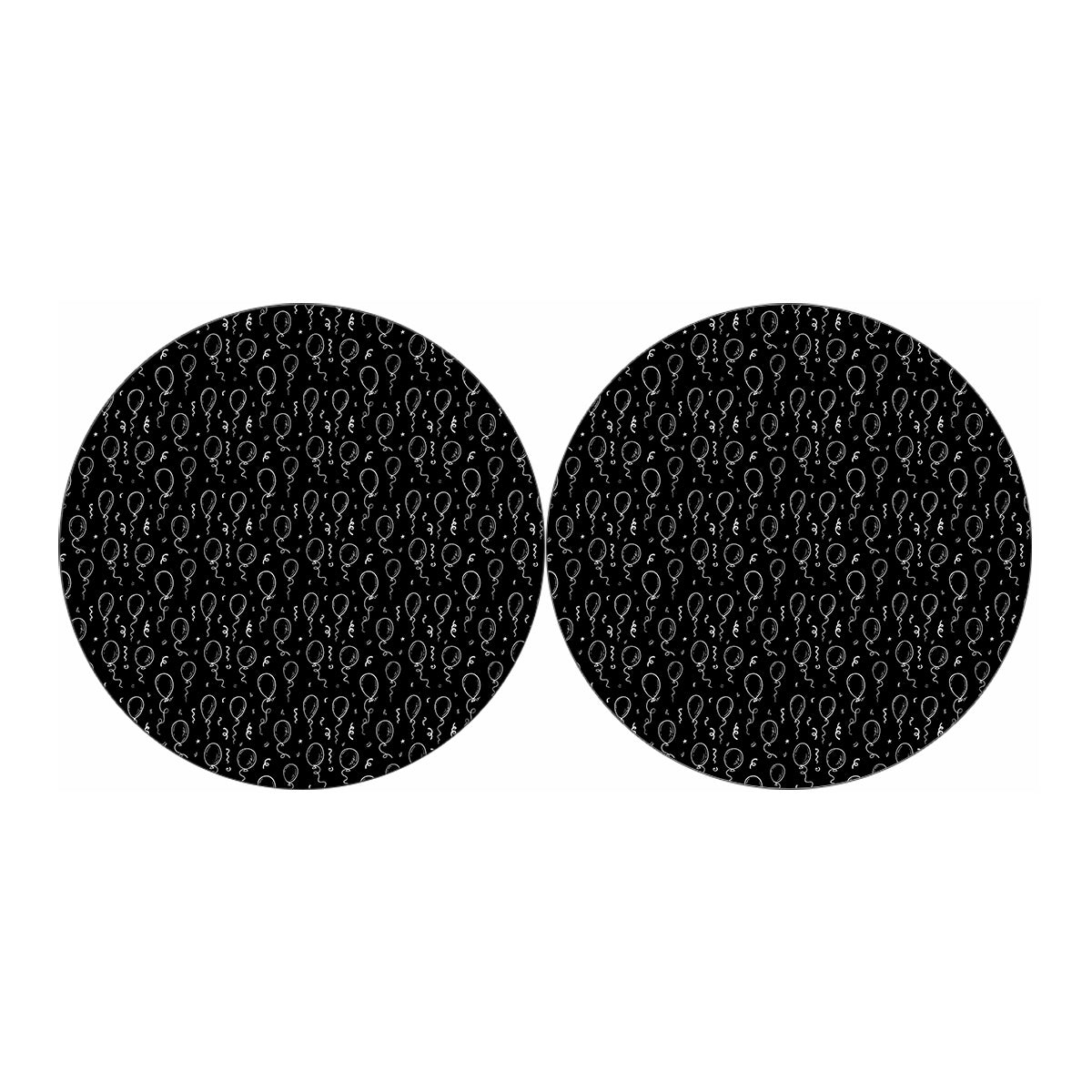 Black And White Balloon Pattern Print Car Coasters