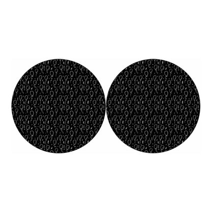 Black And White Balloon Pattern Print Car Coasters