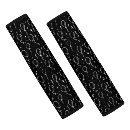 Black And White Balloon Pattern Print Car Seat Belt Covers