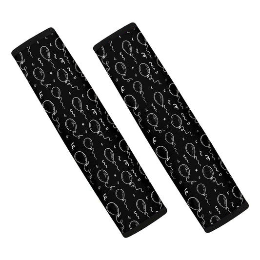 Black And White Balloon Pattern Print Car Seat Belt Covers