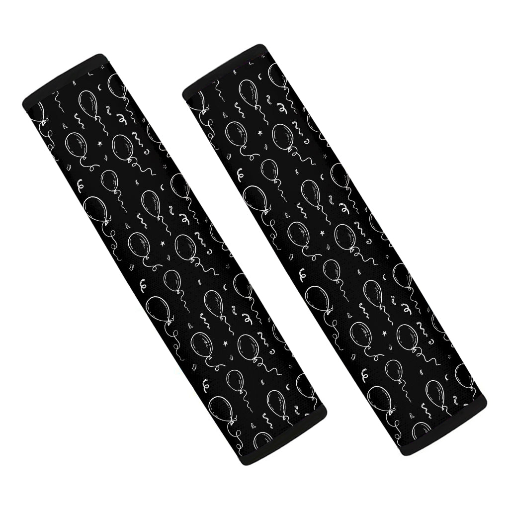 Black And White Balloon Pattern Print Car Seat Belt Covers