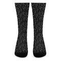 Black And White Balloon Pattern Print Crew Socks