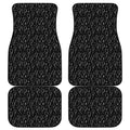 Black And White Balloon Pattern Print Front and Back Car Floor Mats
