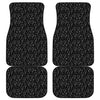 Black And White Balloon Pattern Print Front and Back Car Floor Mats