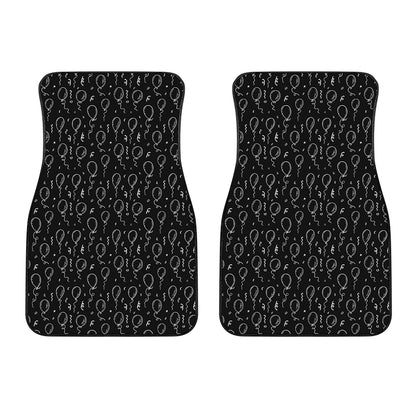 Black And White Balloon Pattern Print Front Car Floor Mats