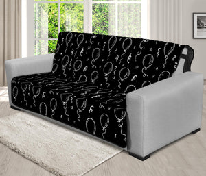 Black And White Balloon Pattern Print Futon Protector