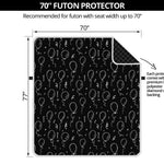 Black And White Balloon Pattern Print Futon Protector