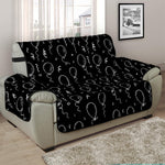 Black And White Balloon Pattern Print Half Sofa Protector