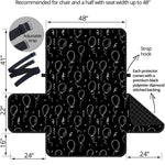 Black And White Balloon Pattern Print Half Sofa Protector