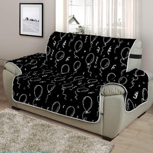 Black And White Balloon Pattern Print Half Sofa Protector