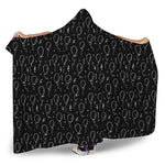 Black And White Balloon Pattern Print Hooded Blanket