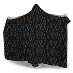 Black And White Balloon Pattern Print Hooded Blanket
