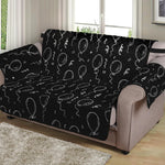 Black And White Balloon Pattern Print Loveseat Protector