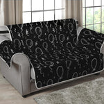 Black And White Balloon Pattern Print Loveseat Protector