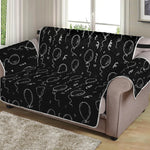 Black And White Balloon Pattern Print Loveseat Protector