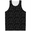 Black And White Balloon Pattern Print Men's Tank Top