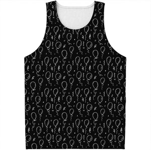 Black And White Balloon Pattern Print Men's Tank Top