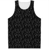 Black And White Balloon Pattern Print Men's Tank Top