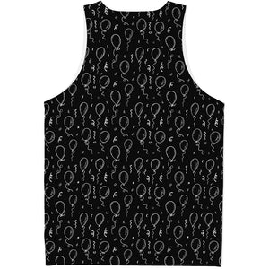 Black And White Balloon Pattern Print Men's Tank Top