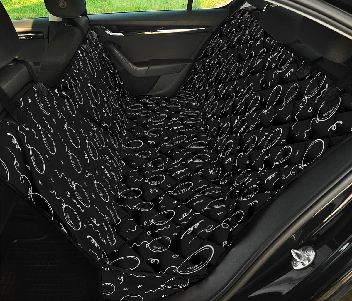 Black And White Balloon Pattern Print Pet Car Back Seat Cover