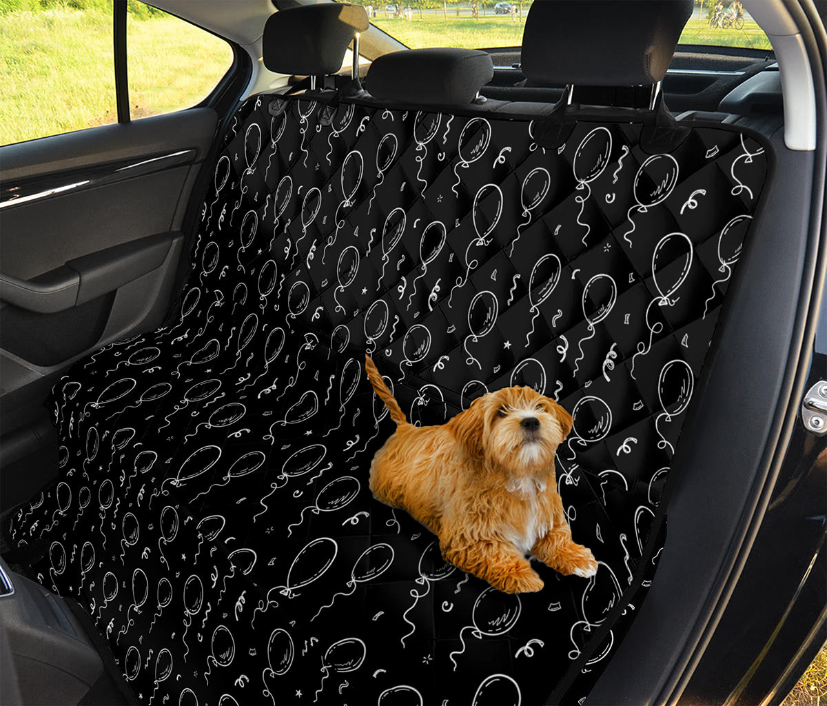 Black And White Balloon Pattern Print Pet Car Back Seat Cover