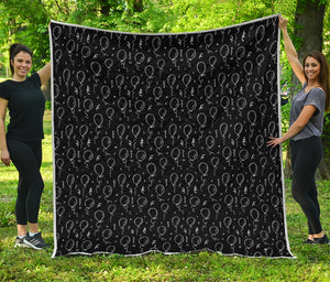 Black And White Balloon Pattern Print Quilt