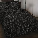 Black And White Balloon Pattern Print Quilt Bed Set