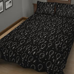 Black And White Balloon Pattern Print Quilt Bed Set