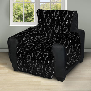 Black And White Balloon Pattern Print Recliner Protector