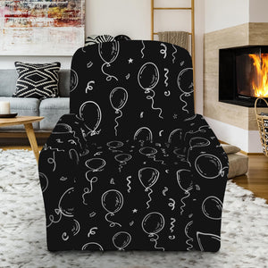 Black And White Balloon Pattern Print Recliner Slipcover