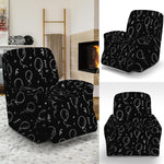 Black And White Balloon Pattern Print Recliner Slipcover